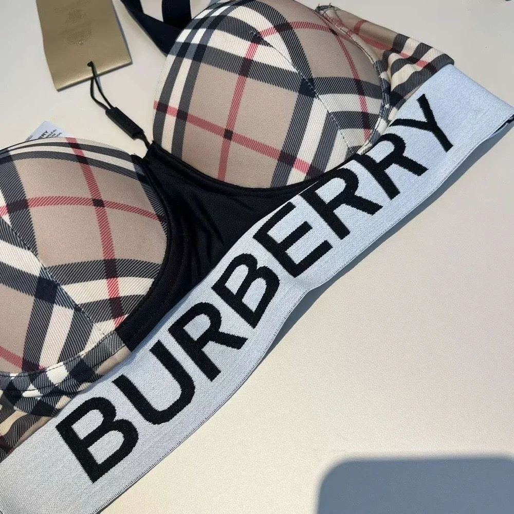 Burberry Beige and Black Plaid Bikini Set - Picture 7 of 8